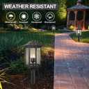 Treekee Outdoor Post Light, 21'' Lamp Post Light Fixture, 3-Light Modern Waterproof Outside Post Lantern Column Lights, Exterior Pole Lighting Pillar Lantern for Yard Garden, Large-RR519P