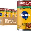 Pedigree Choice Cuts in Gravy Adult Canned Soft Wet Dog Food, Country Stew, 13.2 oz. Cans (12 Count, Pack of 1), EXP 10/14/2026