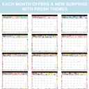 2 x Lbylyhxc 2026 Desk Calendar, 18-Month Calendar Runs from Jan. 2026 to Jun. 2027, Large 17" x 12" Desktop/Wall Monthly Calendar for Home, School or Office (Watercolor Flowers Desk Calendar)