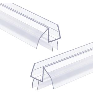2 Pack Glass Door Silicone Seal Strip 39 Inch Shower Door Bottom Seal Sweep-Suitable for 1/2 Inch Glass-Stop Shower Leaks Frameless Shower Door Seal Strip (White)