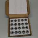 GAsupply 1/2x20 Lug Nuts 20pcs, Chrome 1/2''-20 Closed End Bulge Acorn Lug Nuts, 1.38" Tall 3/4" Hex, 60 Degree Conical/Cone Seat