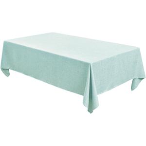 Table Cloth Rectangular Waterproof Faux Linen Table Cover for Dining,Parties Wedding Sage Green Farmhouse 52x70 Stain Resistant Wrinkle Free Decorative 1 Pack