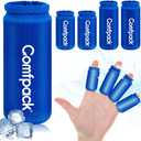 Comfpack 4PCS Finger Sleeves Gel Ice Pack, Finger and Toe Thumb Cold Gel Ice Packs, Reusable Hot Cold Compression Finger Brace Ice Packs for Injuries, Arthritis, Trigger Finger, Gout, Sprain (Blue)