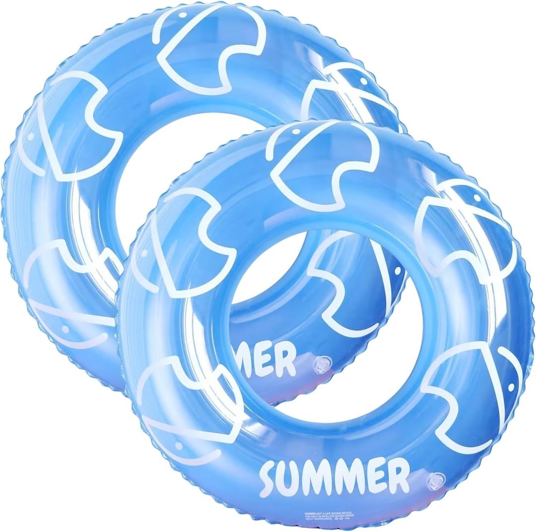 32" Pool Float for Adult-3 PCS Inflatable Pool Float Tube-Summer Swimming Raft for Adults Luau Pool Floats-Hawaiian Swimming Rings - Inflatable Tubes Floaties for Pool Party (Medium)