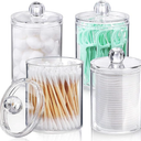 Click to see full view
4+
3 VIDEOS
3 VIDEOS
Zollyss 4 Pack Qtip Holder Dispenser For Cotton Ball, Swab, Round Pads, Floss - 15 Oz Clear Plastic Apothecary Jar Set For Bathroom Storage, Vanity Makeup Organizer, 8 X 8 X 11.7 cm