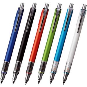 Uni Mechanical Pencil Kurutoga Advance 0.5mm 6-Pencil Bundle Set, Navy M55591P.9, Black M55591P.24, Red M55591P.15, Lime Green M55591P.5, Blue M55591P.33, White M55591P.1