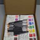 JUNQIU 24 Pack Valentines Day Cards For Kids School, Watercolor Coloring Book Set, Valentines Day Gifts For Kids Classroom Exchange, Paint Party Favors Valentines Crafts