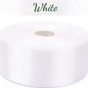 1-1/2 inch, White Ribbon for Gift Wrapping 50 Yards Perfect Wedding Party Wreath Sewing DIY Hair Accessories Decoration Floral Hair Balloons Other Projects