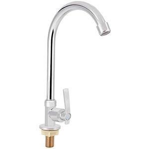 G1/2in Kitchen Faucet, Single Handle Kitchen Sink Faucet, Single Cold Vertical Faucet Tap for Home Use (Without Hose)
