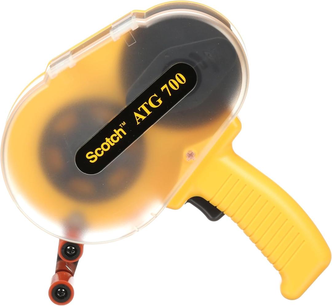 3M Scotch ATG 700 Adhesive Applicator, 1/2 in and 3/4 in wide rolls, Yellow