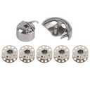 Bobbin Kit, Portable Bobbins with Bobbin Case and Shuttle Hook Complete Sewing Machine Parts Kit for Old Household Sewing Machines