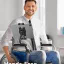 GDZN Wheelchair & Electric Wheelchairs Tablet Holder for Wheelchairs Pole 0.5"2.1" in Diameter, 360 Adjustable iPad Clamp Fits 4.7"15.6" Tablets, Gooseneck Aluminum Arm, Foldable Design, Anti-Slip