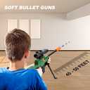 Kyliandi Soft Bullet Toy Gun Sniper Rifle with Scope Realistic Barrel Shell ejecting Foam Blaster Gun Dart Prop Backyard Outdoor Shooting Game for Boys Teens Adults Gifts Age 8-12 14 Years Old (Green)