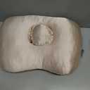 Piercing Pillow - Ear Piercing Pillow With Foam Plug, Adjust Shredded Memory Foam Picrcing Pillow For Side Sleepers, Donut Piliow For Ear With 4.5x4.5''Hole, Ergonomic Curved Design, Satin Champagne