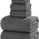 Oversized Bath Towels 40x80 Inches Extra Large Bath Sheets for Adults Super Soft Quick Dry Highly Absobent Microfiber Shower Towels for BathroomCharcoal Gray, 6Piece