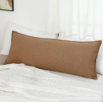 LIGICKY Brown Long Lumbar Pillow Cover 14x36 inch Neutral Linen Pillow Covers Decorative Rectangle Throw Pillow Covers for Living Room Couch Bed Sofa Rustic Farmhouse Boho Home Decor