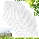 Tatuo 6 Pack 4' X 2' X 0.16'' Polycarbonate Greenhouse Panels Polycarbonate Sheets Twin-Wall Roof Panels Waterproof UV Protected Clear Corrugated Plastic Roofing for Greenhouse Replacement