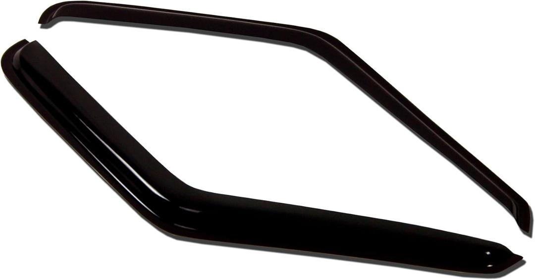 TuningPros WV-067-7 - Juego de 2 piezas de deflector de visera para ventana, color humo oscuro