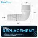BlueStars Upgraded SPX1105Z3 1.5" 90 Degree Elbow Pool Hose Adapter - Compatible with Hayward SPX1105Z4, SPX1091Z7 Adapters - Replacement for Above-Ground Pool Pump, Filter, Skimmer - Pack of 2