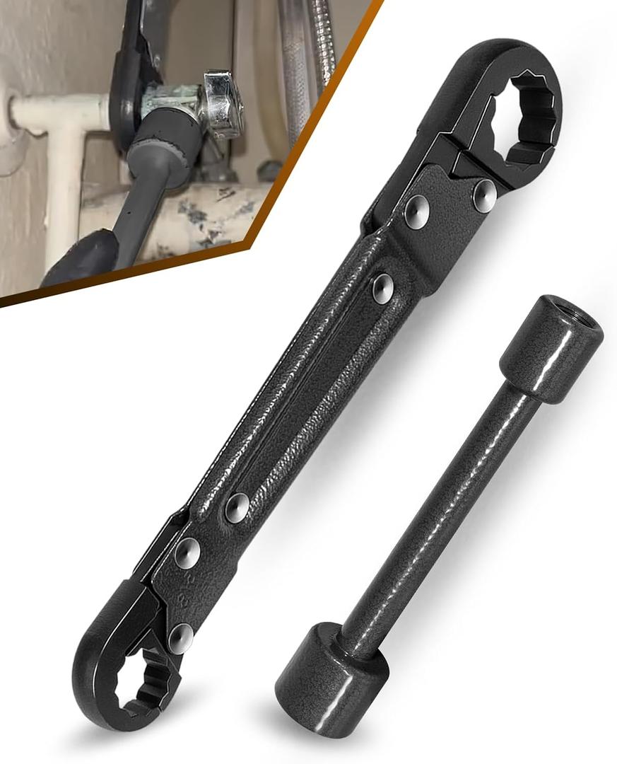 Camoo Plumbing Tools Kit: Angle Stop Kwik Tite Wrench and Angle Stop Valve Wrench, Essential Angle-stop Removal Tools, Efficient Valve and Compression Ring Installations