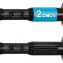 2pack Tension Curtain Rod 41-126 In(4-10Ft) Long Shower Curtain Rods No Drilling Outdoor Tension Rods For Patio Black Shower Rod For Window Or BathroomRod Diameter 1.26in-One-Bond Stretching