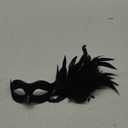 2025 New Masquerade Mask for Women with Stick - Shiny Women's Feather Mardi Gras Venetian Mask for Costume Accessory