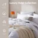 Goose Feather Down Fiber Comforter King Size,100% Organic Cotton Duvet Insert,All-Season Luxury Duvet Insert with Baffle Box Design, 750+Fill Power Hotel Collection Bedding Comforter