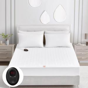 Bwarm Electric Heated Mattress Pad Twin XL Size, 39" x 80", Bed Warmer, 9 Heat Settings, 1-12 Hours Auto Off, Deep Pocket, Fast Heating, Machine Washable, Soft and Cozy