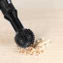 3pcs Woodworking Rotary Burr Set, Power Carving Bit Head Tool with 5/8-11 Sphere Thread for 4 1/2in & 5in Electric Angle Grinder, Upgraded Ball Gouge Accessories for Grinding Drilling Grooving