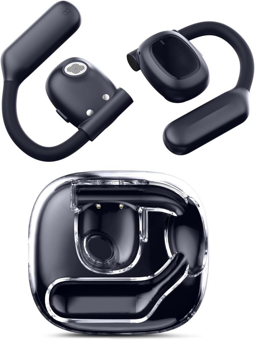 Open Ear Headphones, 80H Playtime Air Conduction Earbuds w/Fast Charging, 16mm Hi-Fi Audio Drivers, Physical Buttons, ENC Mic, IPX5 Waterproof, Bluetooth 5.4, 2025 Upgrade for Workout Black Open Ear Headphones, 80H Playtime Air Conduction Earbuds w/Fast Charging, 16mm Hi-Fi Audio Drivers, Physical Buttons, ENC Mic, IPX5 Waterproof, Bluetooth 5.4, 2025 Upgrade for Workout Black