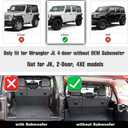 Floor Mats & Cargo Liner Compatible for Jeep Wrangler JL 2018-2026 4 Door Sahara Rubicon without Subwoofer (Non JK or 4XE) All Weather Wrangler Floor Liner for 1st, 2nd Row and Trunk Full Set Car Mats