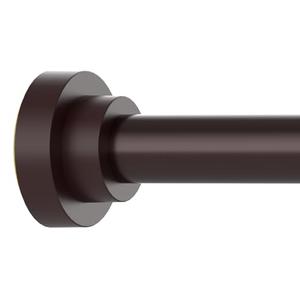 Thestoa Brown Shower Curtain Rod Adjustable 43-78 inch, 1"Diameter Spring Tension Curtain Rod No Drill, Anti-Rust Non-Slip Shower Rod for Bathroom Tension Rod