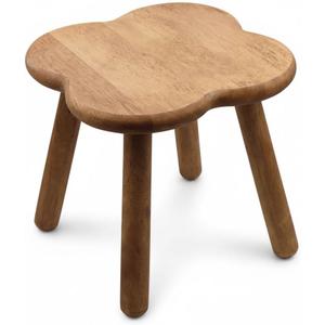 Solid Wood Step Stool for Adults Bathroom, Kitchen, Bedroom & Entryway Use, Easy-Clean Real Wood, Rounded Corners, Stable 4-Leg Design, Quick No-Tool Assembly, Portable Plant Stand