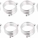Ulalaza 8PCS Napkin Rings Metal Napkin Holder for Weddings Christmas Dinner Parties Holidays Indoor/Outdoor Parties Daily Use Handmade Decoration Dining Table (Spring Silver)