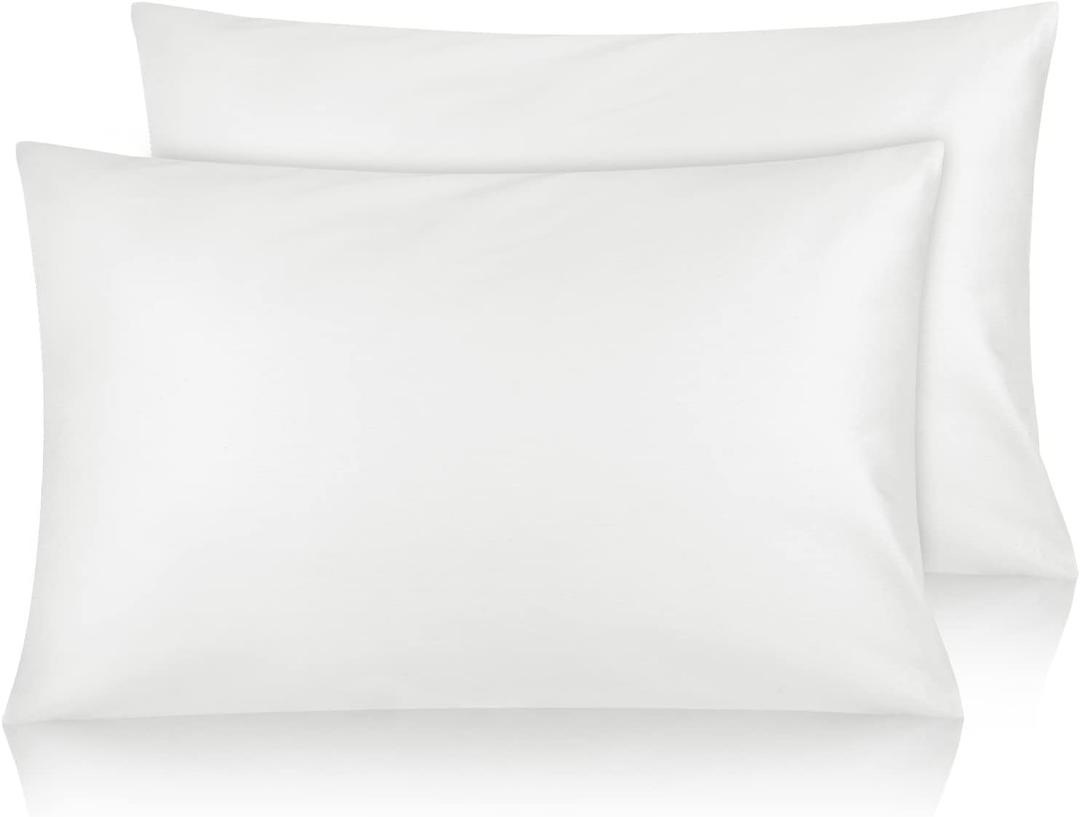 Cotton Toddler Pillowcase 14x20 Envelope: Long-Staple Cotton, Ultra Soft Breathable Durable, Travel Pillow Cover 2 Pack by Fittia (Ivory)