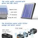 Biling Solar Water Fountain for Bird Bath, 3.5W Solar Water Pump Outdoor with 10ft Cable, 4ft Tubing, Solar Pond Pump for BirdBath, Garden Small Ponds (Need Direct Sunlight)