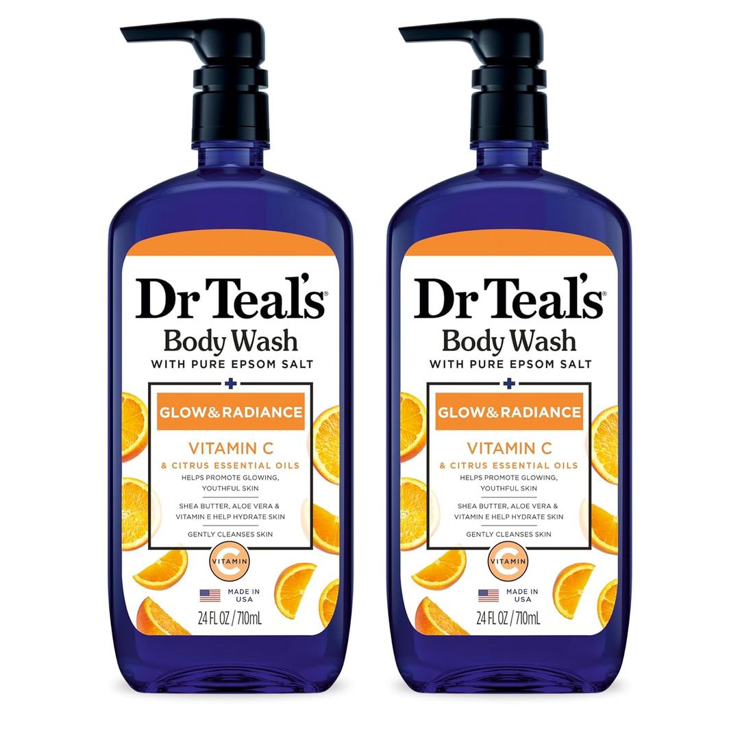 Dr Teal's Glow & Radiance with Vitamin C & Citrus Essential Oils Body Wash 24oz