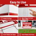 6 Pcs Garage Sale Signs with Stakes, 2 Foldable Extra-Large Garage Sale Signs 24" x 16" and 4 Arrow Yard Signs 17" x 6", Metal Stakes and Double Sided Waterproof Design for Garage Sale Supplies