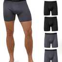 Mens  4-pack Active Mesh Quick Dry Performance Boxer Brief, Size S