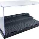 Display Case for Minifigure Action Figures Blocks, Display Box Storage for LEGO Minifigures, Fit for LEGO Lovers,Black