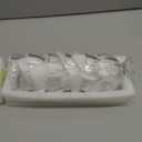 Iced Cream Dessert Bowl，Set of 6，6oz Vintage Glass ware with Heavy Base, Drinking Cup for Sundae, Fruit, Ice Cream, Snack, Condiment (6)