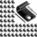 Hidden Deck Fasteners for Composite Decking | 100-Piece Set (50 Clips, 50 Screws, Star Bit) | Secure Install for Grooved/Perimeter Decks | Ideal for DIY Enthusiasts & Pros (Black)