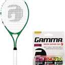 Gamma Quick Kids 25" Inch Junior Tennis Racquet Set or Kit Bundled with a 3-Pack of Gamma Neon Safari Overgrips for Kids