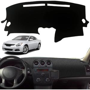 Dashboard Dash Board Cover Mat Pad Carpet Non-Slip Custom Compatible with Nissan Altima 2007-2012 Protector Sunshield (Black Trim)