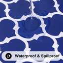 Smiry Square Tablecloth, Waterproof Vinyl Tablecloths with Flannel Backing for Square Tables, Wipeable Spillproof Plastic Tablecloth for Dining, Camping, Indoor and Outdoor (60"x60", Navy)