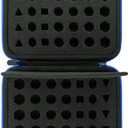 Durability Dices Storage Organizers With Removable Slotted Tray And Handle For Safe Transport Compacts Dices Tray And Case (Blue)