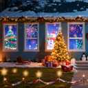 40" x 60" Holographic Rear Projection Screen for Christmas, Window Projector Screen Portable Foldable with Mounting Kit, Double Sided Hologram Illusion Video Projector Screen for Indoor Outdoor Use