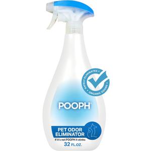 POOPH Pet Odor Eliminator Spray - Patented NO Fragrance NO Harsh Chemicals Organic Odor Eliminator Works On-Contact Home, Auto, Upholstery, and more Fast Easy Safe for Pets, People and the Planet!