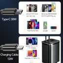 Retractable Car Charger,69W Car Phone Charger USB C Fast Charge,Cigarette Lighter USB Charger Car Accessories for Women,Road Trip Essentials Gift for Men,RV Power Adapter for iPhone 17/16/15/14,Galaxy