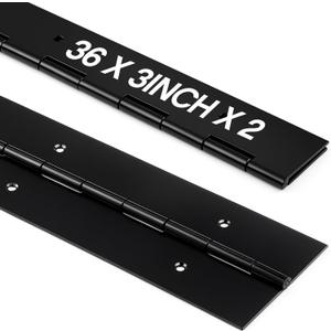 Zonon 2 Pack Heavy Duty Piano Hinge 3 '' Width 0.060'' Thick 201 Stainless Steel Continuous Piano Hinge for Cabinet, Door, Toolbox, Wooden Box, Metal Plate, Furniture, Industrial Project (36'')